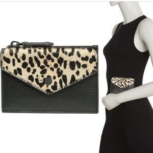 Aimee Kestenberg Calgary black leather and spotted calf hair wallet- NWT
